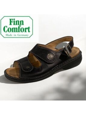 Finn Comfort Black Sandals for Everyday Comfort